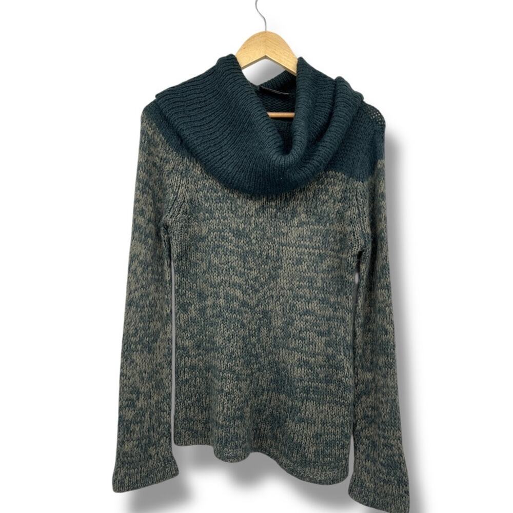 Wooden Ships Mohair Blend Long Sleeve Cowl Neck Sweater Women's S/M Green‎